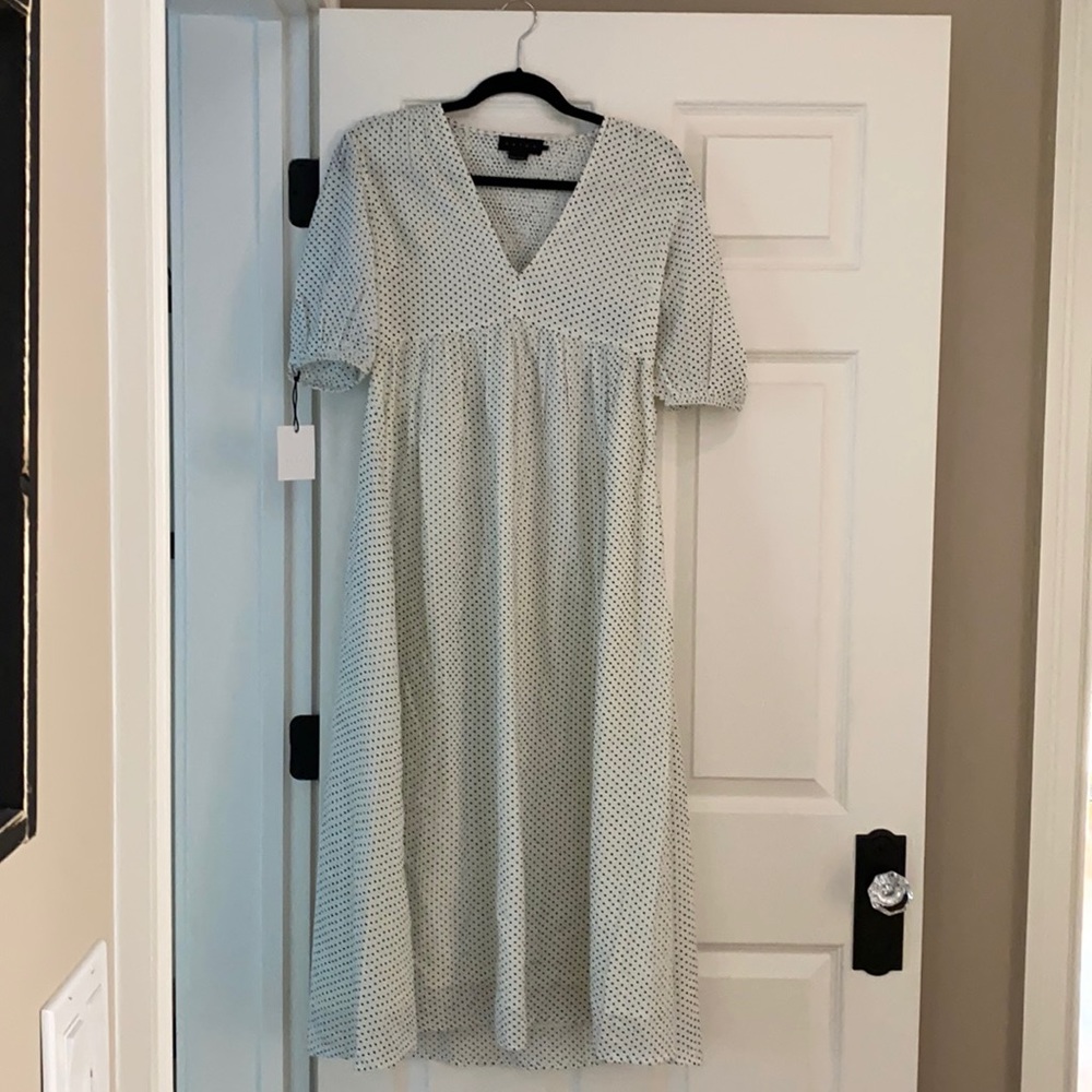 Hatch maternity polka dot dress.